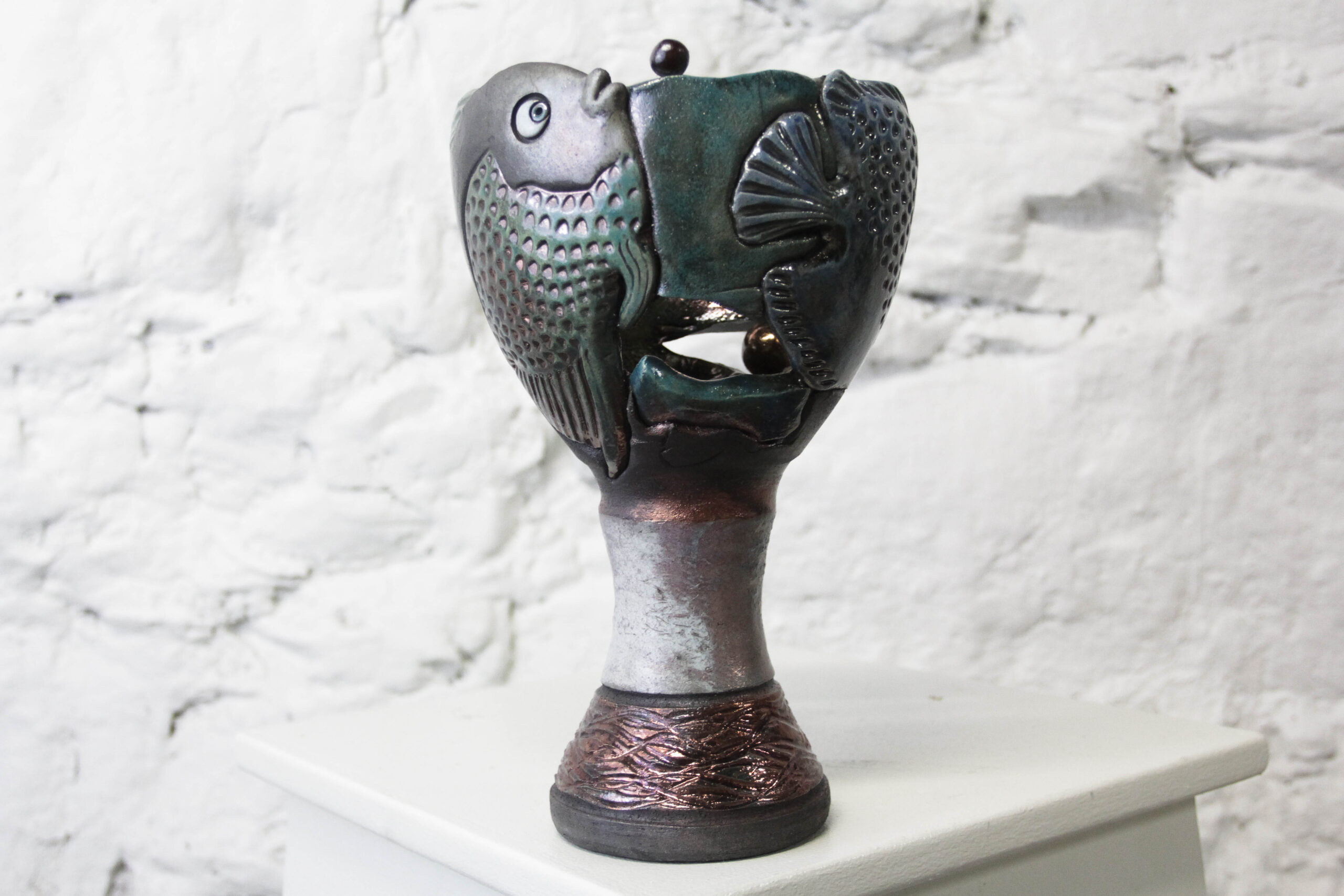 Pecestal Fish Vase, $175, 459312